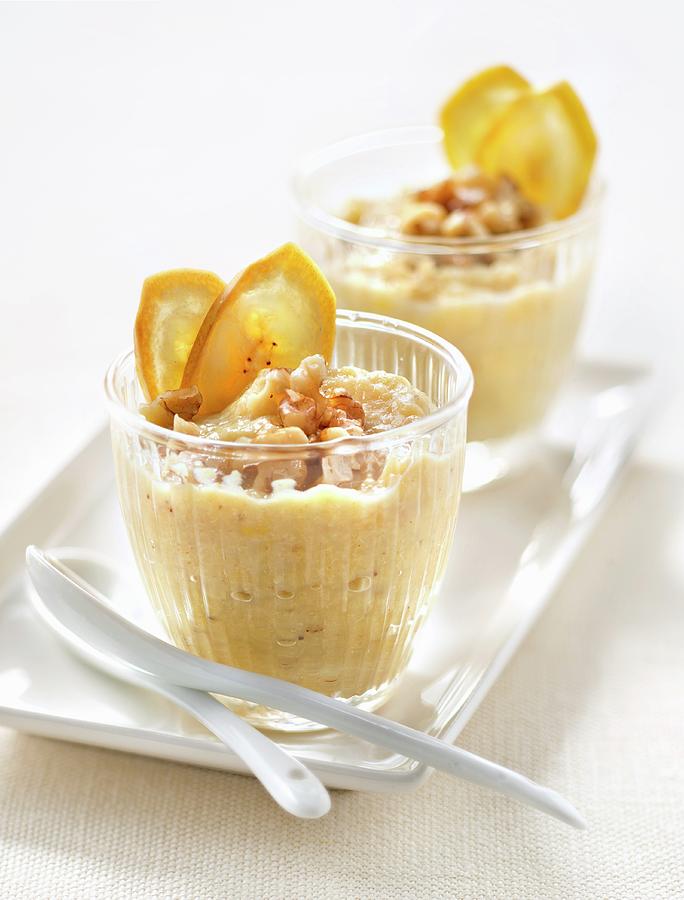 Stewed Bananas With Walnuts And Banana Crisps Photograph by Studio Pixels