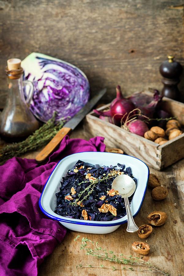 Stewed Red Cabbage Photograph by Irina Meliukh