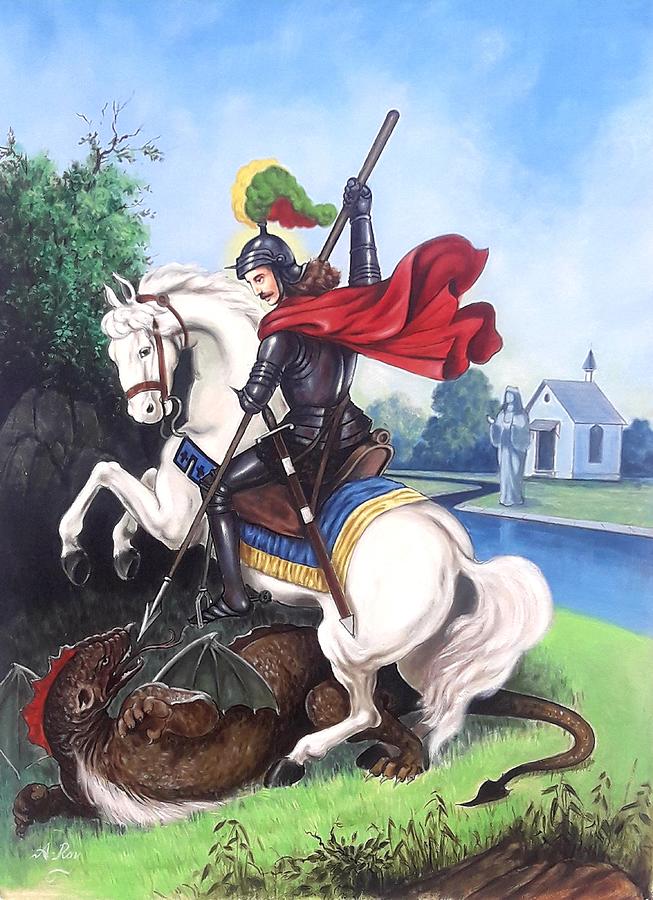 St.george Painting - st.George by Anup Roy