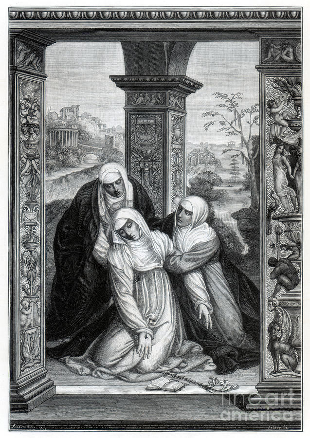Stigmatization Of Saint Catherine Drawing by Print Collector
