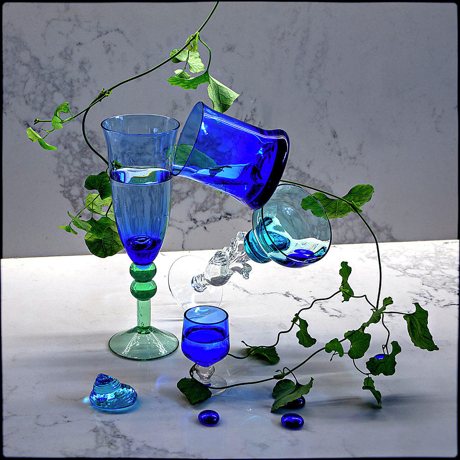 Still life with blue glasses Photograph by Andrei SKY