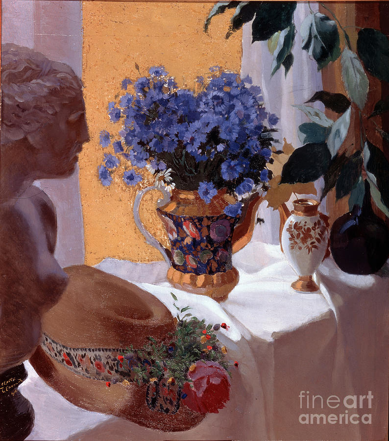 Still Life, 1916. Artist Chekhonin Drawing by Heritage Images