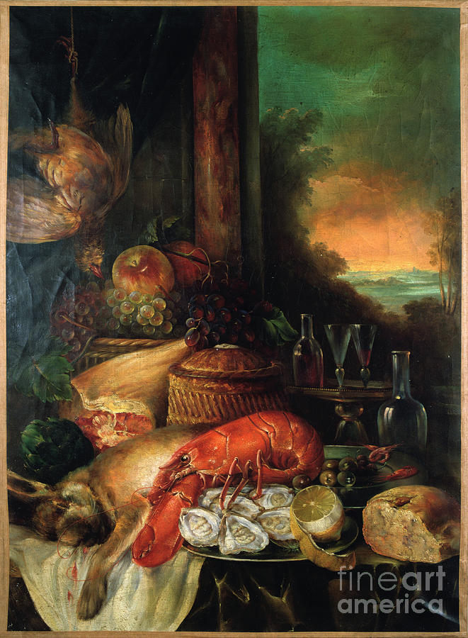 Still Life, 19th Century. Artist Anon Drawing by Print Collector