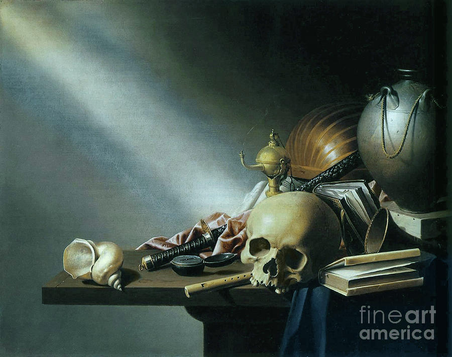 Still Life: An Allegory Of The Vanities Of Human Life, C.1640 Painting ...