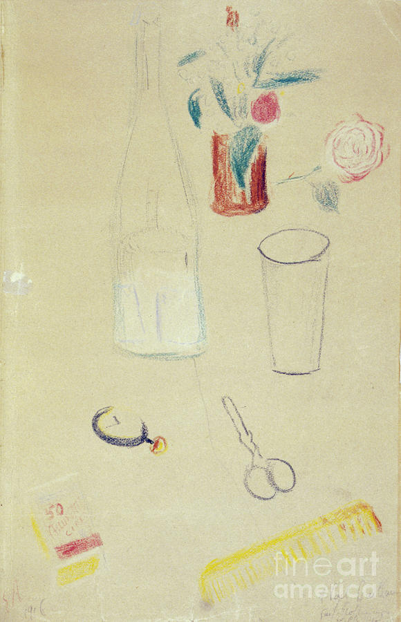 Still Life, C1900. Artist Guillaume Drawing by Print Collector