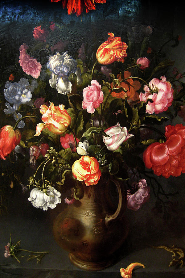 Still Life of a Vase with Flowers Painting by Jacob Vosmaer