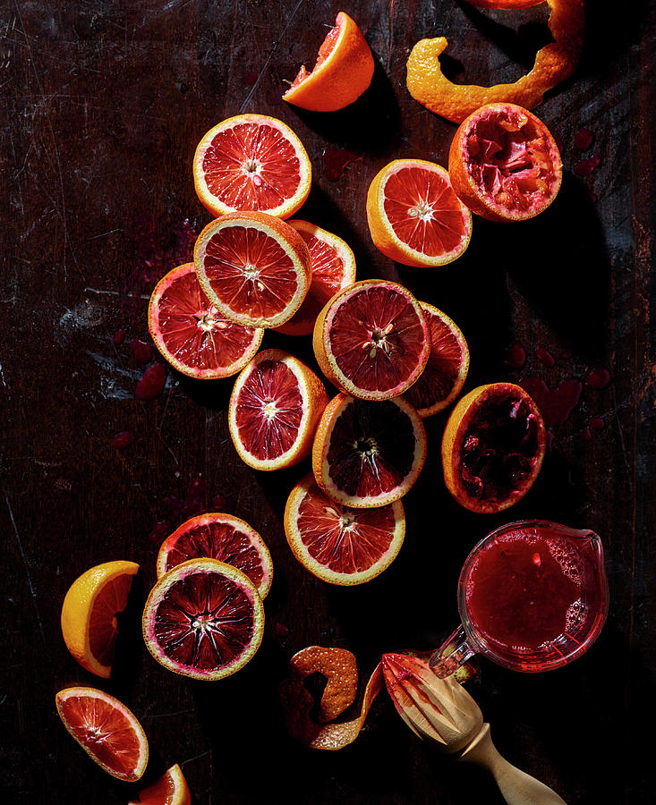 Still Life Of Blood Oranges Photograph by Leo Gong | Pixels