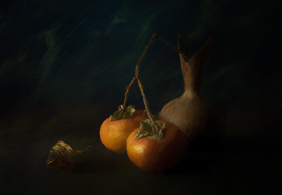Still Life Of Persimmon Photograph by John-mei Zhong Still Life Of Persimmon Photograph by John-mei Zhong