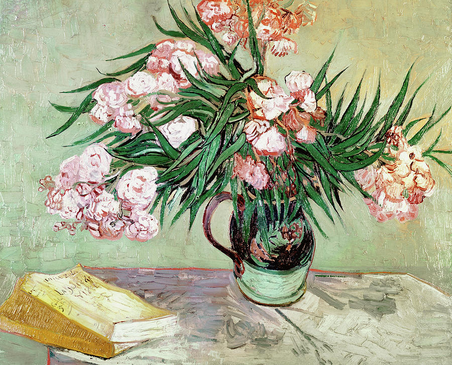 Still Life: Vase With Oleander Painting by Vincent Van Gogh Still Life: Vase With Oleander Painting by Vincent Van Gogh
