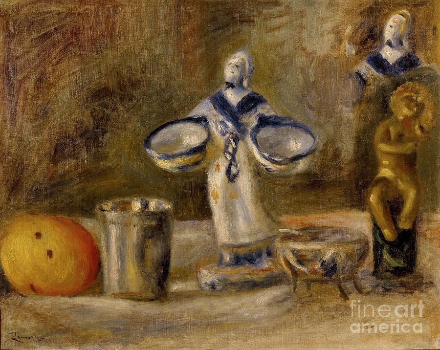 Still Life With A Faience Figure Drawing by Heritage Images