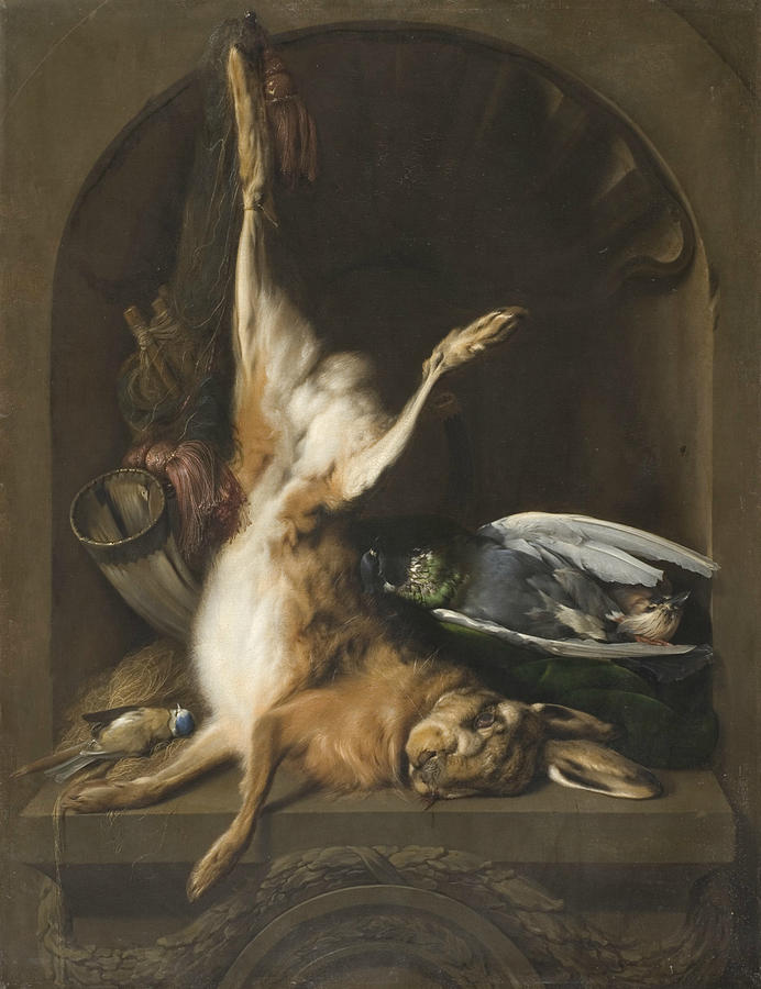 Still Life with a Hare Painting by Jan Weenix