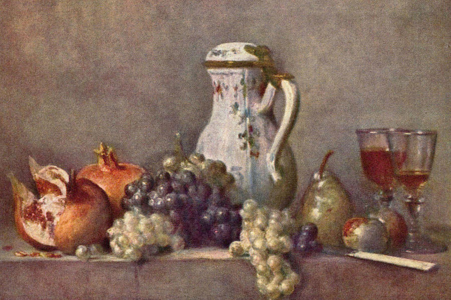 Still Life with a porcelain jug Painting by Jean-Baptiste-Simon Chardin