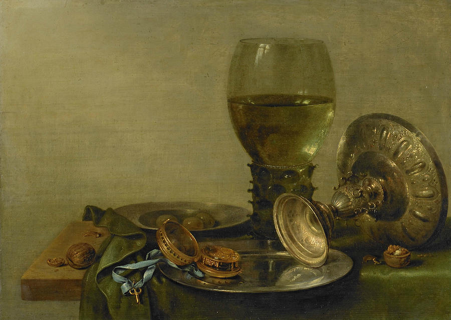 Still Life with a Silver Tazza Painting by Willem Claeszoon Heda - Fine ...