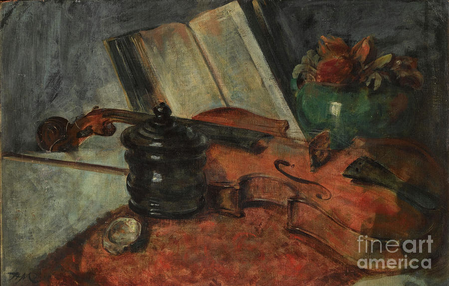Still Life With A Violin Drawing by Heritage Images