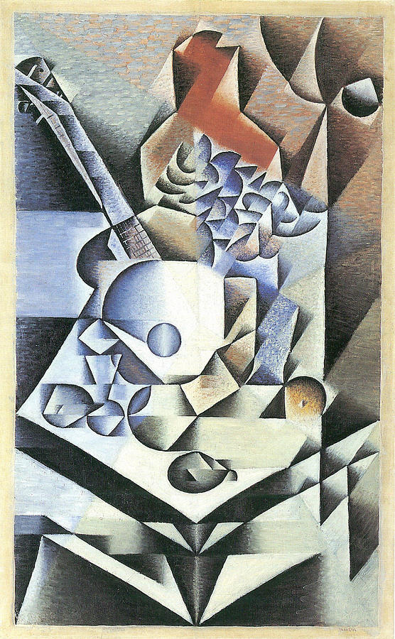 Still Life with a white tablecloth Painting by Juan Gris
