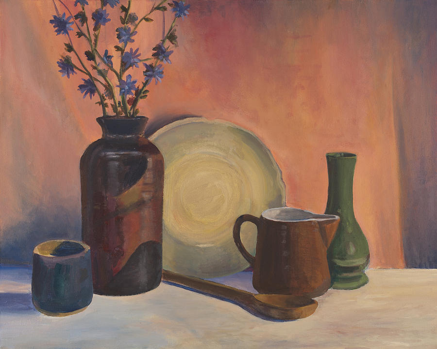 Still-life Painting - Still-Life with a Yellow Dish by David P Zippi