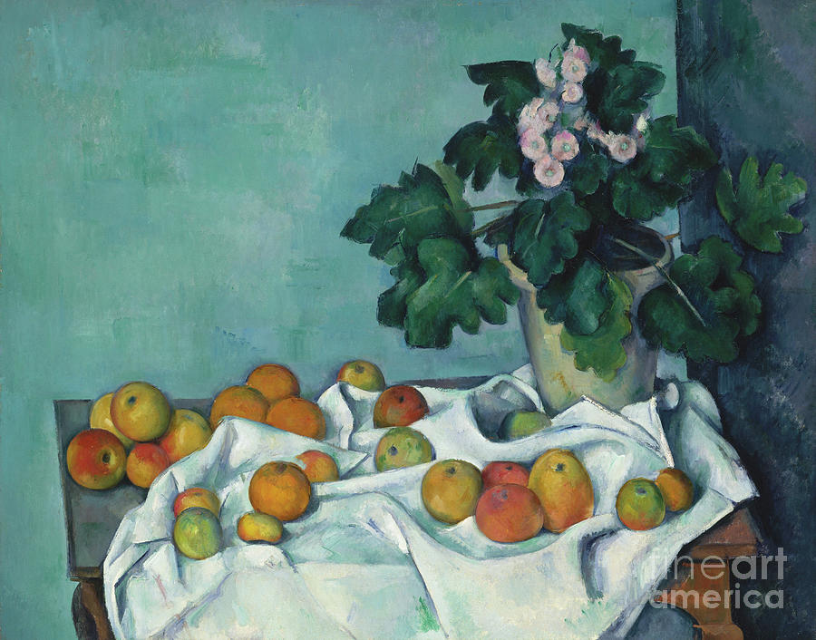 Still Life With Apples And A Pot Drawing by Heritage Images