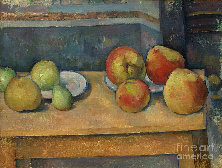 Still Life With Apples And Pears Drawing by Heritage Images