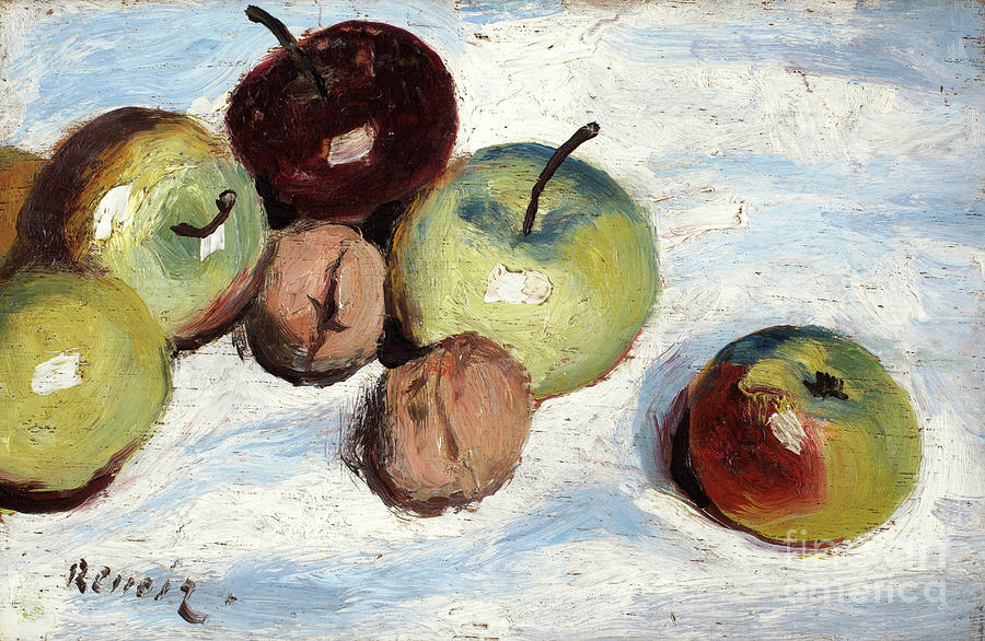 Still Life with Apples and Walnuts Painting by Pierre Auguste Renoir