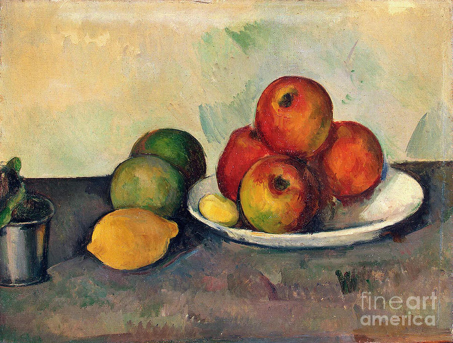 Still Life With Apples, C1890. Artist Drawing by Heritage Images