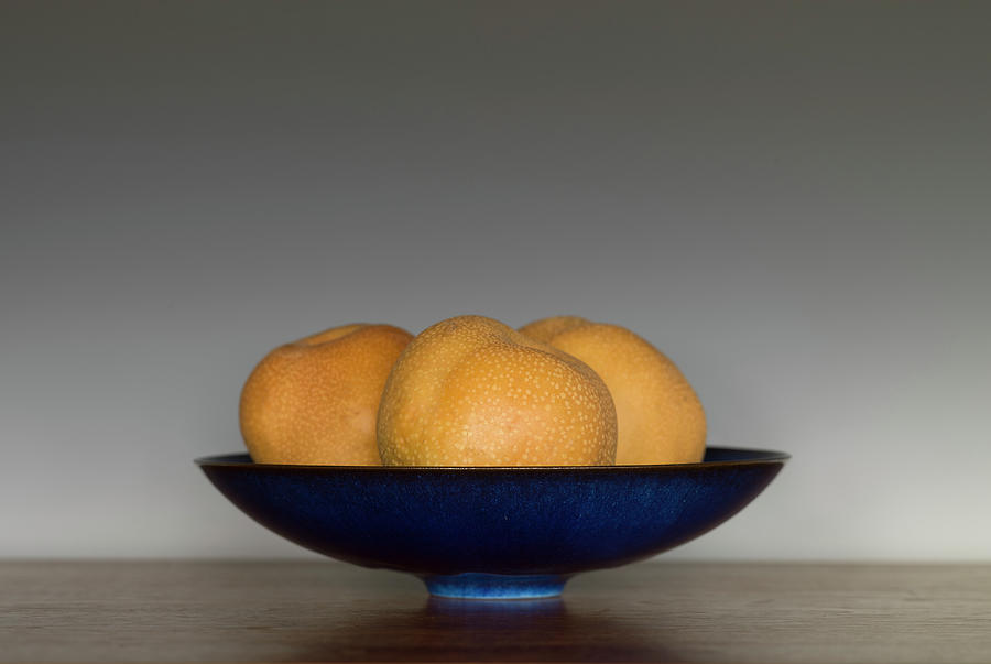 Still Life Photograph - Still Life With Asian Pears by Geoffrey Ansel Agrons