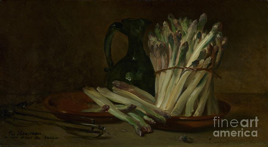 Still Life With Asparagus Drawing by Heritage Images