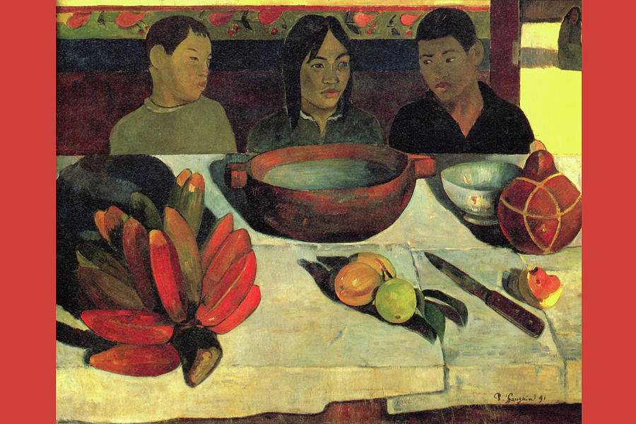 Still Life with Banana Painting by Paul Gauguin