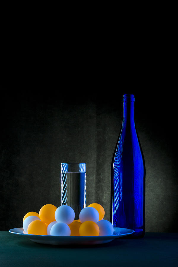 Still Life With Blue Bottle Photograph by Brig Barkow