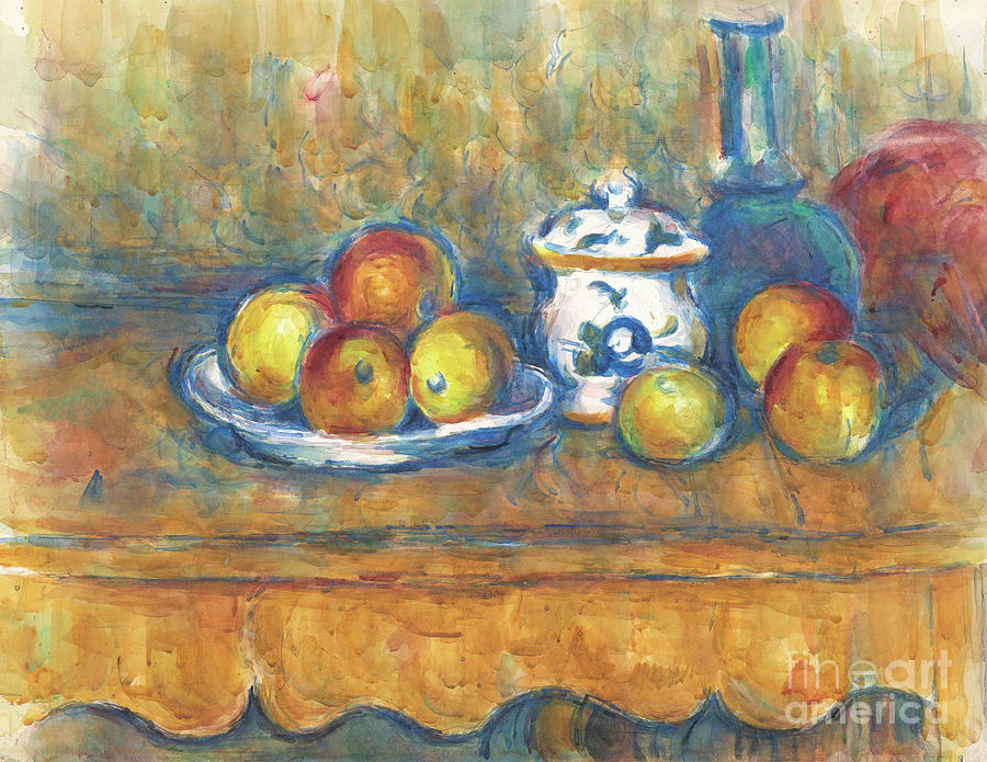 Still Life With Blue Bottle Drawing by Heritage Images