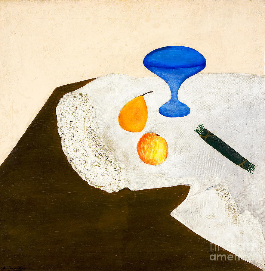 Still Life With Blue Vase Drawing by Heritage Images