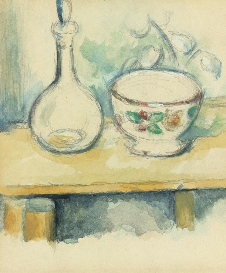 Still Life With Carafe And Bowl 1878 80 Painting