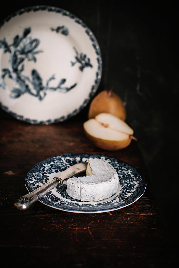 Still Life With Cheese And Pear Photograph by Justina Ramanauskiene