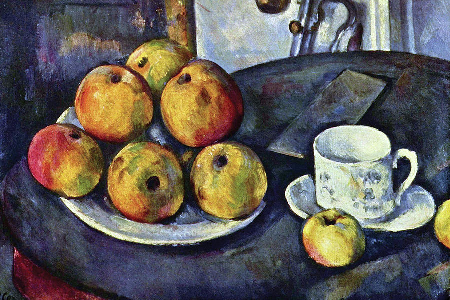 Impressionism Painting - Still Life with Cup & Saucer by Paul Cezanne