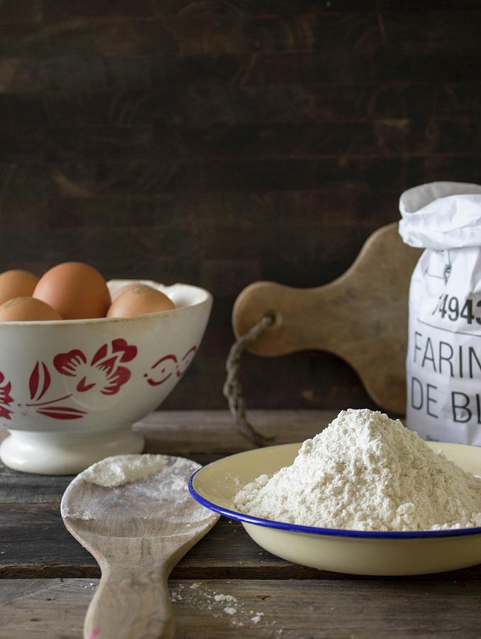 Still Life With Eggs And Flour Photograph by Patricia Miceli