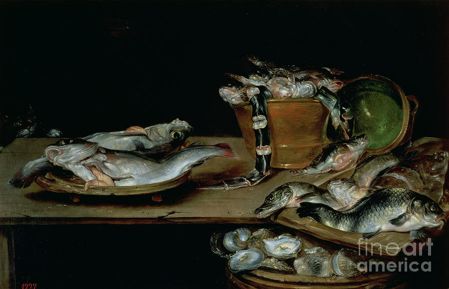 Still Life With Fish Painting by Alexander Van Adriaenssen