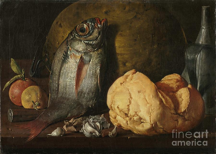 Still Life With Fish Drawing by Heritage Images