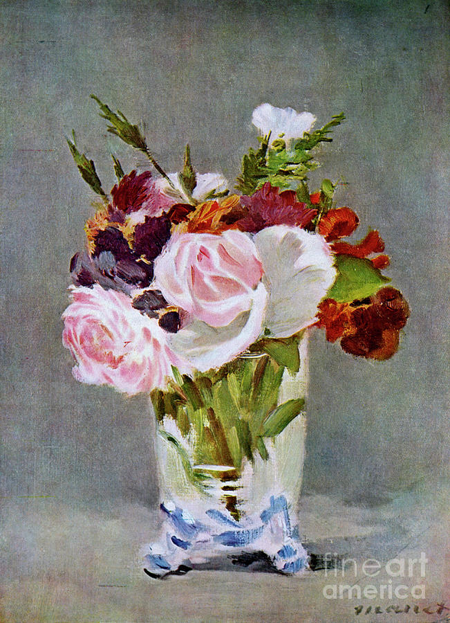 Still Life With Flowers, 1882.artist Drawing by Print Collector