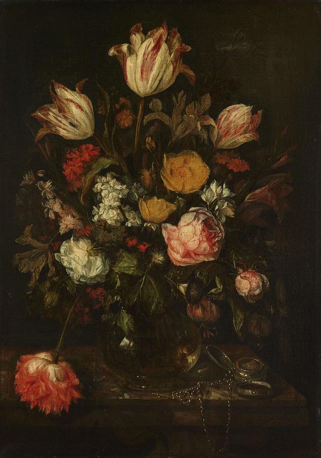 Still Life with Flowers. Painting by Abraham Hendricksz Van Beyeren