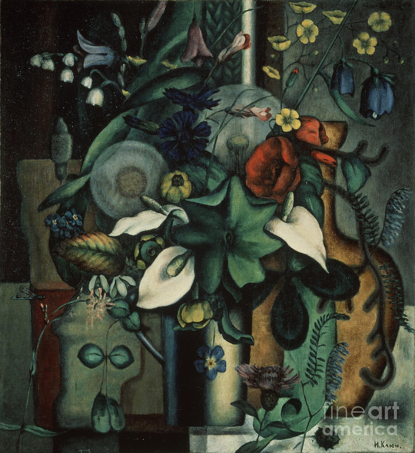 Still Life With Flowers And Jug, 1929 Drawing by Heritage Images