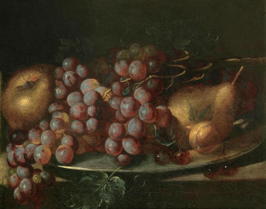 Still Life with Fruit. Ca. 1650. Oil on canvas. Painting by Tomas Hiepes