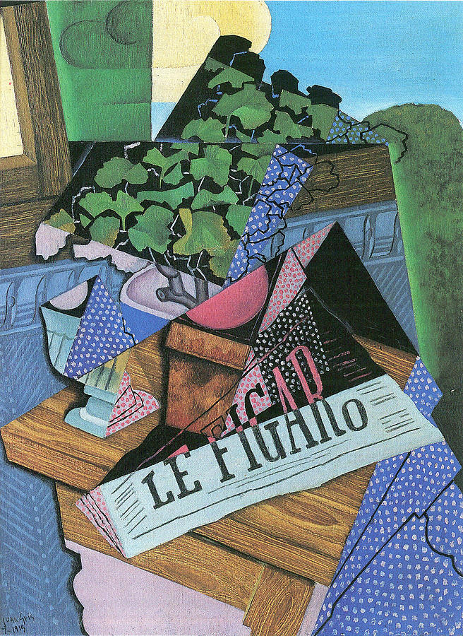 Still Life with glass and board game Painting by Juan Gris