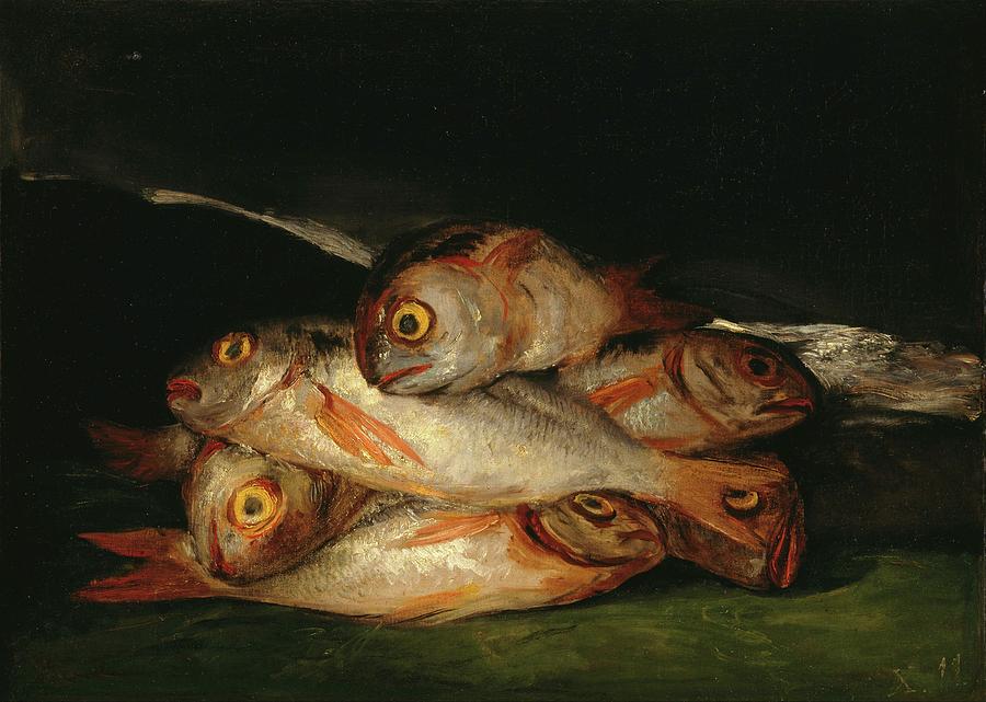 Still Life With Golden Bream By Goya Drawing by A. Burkatovski / Artist - Francisco De Goya Still Life With Golden Bream By Goya Drawing by A. Burkatovski / Artist - Francisco De Goya