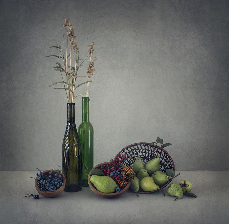 Still Life With Green Pears Photograph by Dimitar Lazarov - Dim