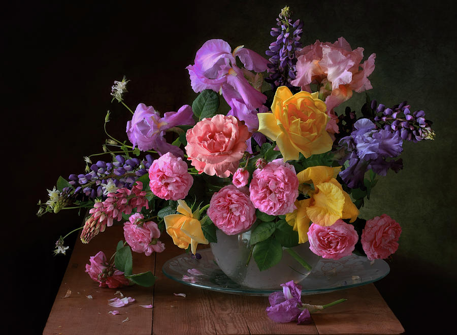 Flower Photograph - Still Life With June Flowers by Tatyana Skorokhod (??????? ????????)