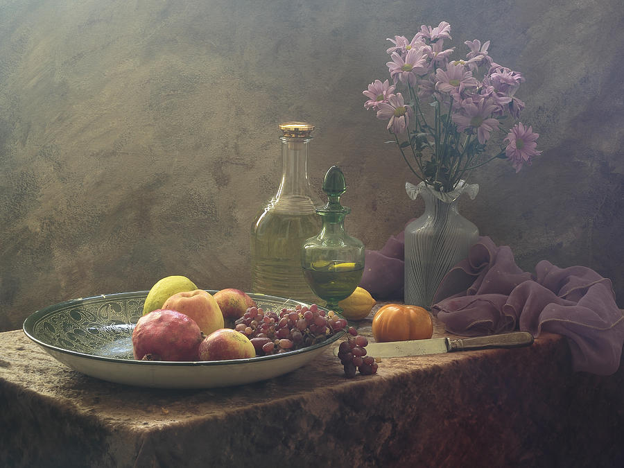 Still Life With Lilac Flowers Photograph by Ustinagreen