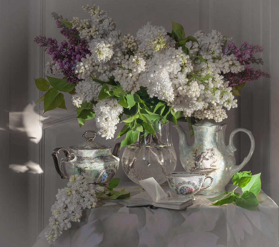 Still Life With Lilac Photograph by Viktor Cherkasov