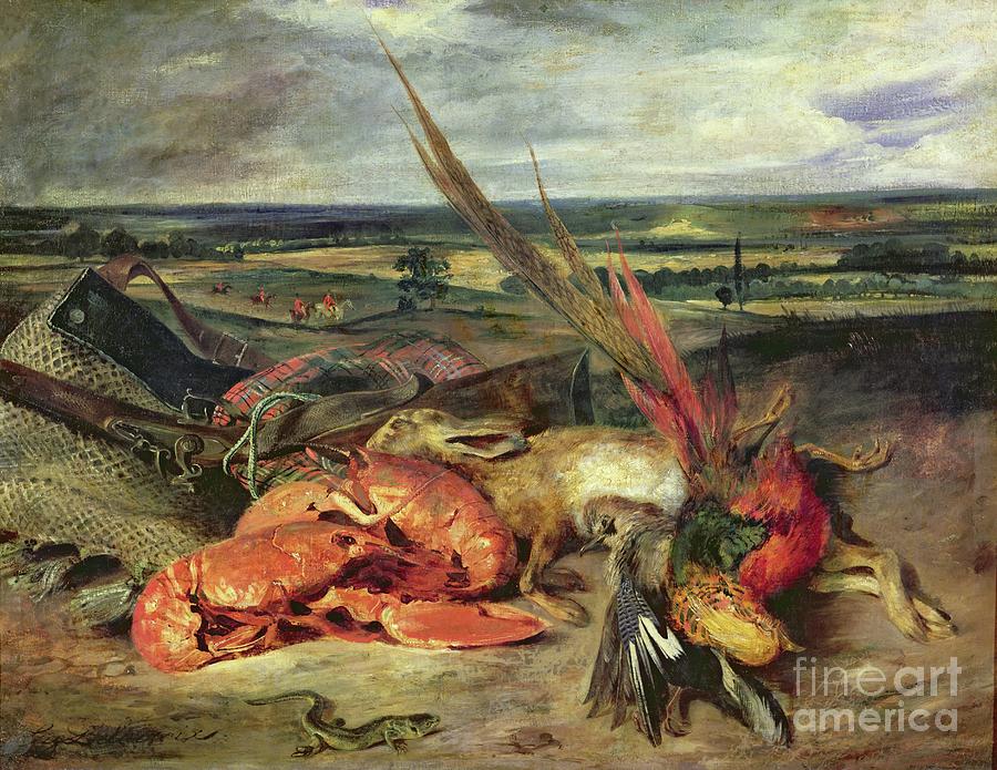 Still Life With Lobsters, 182627 Painting by Ferdinand Victor Eugene Delacroix Fine Art America