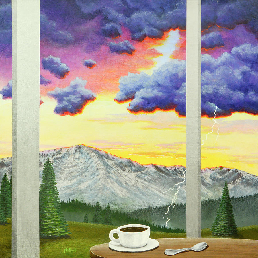 Still Life with Mtn - Pikes Pk Painting by Jack Malloch