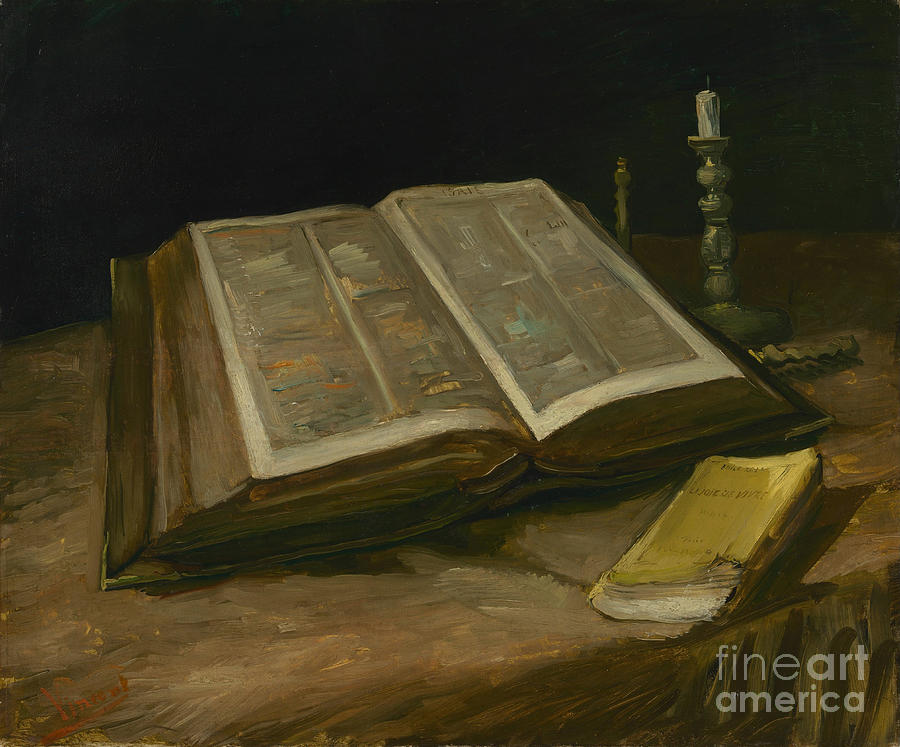 Still Life With Open Bible, 1885 Drawing by Heritage Images