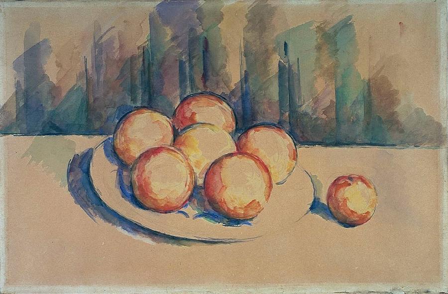 Still Life with Oranges on a Plate 1900 Painting by Paul Cezanne ...